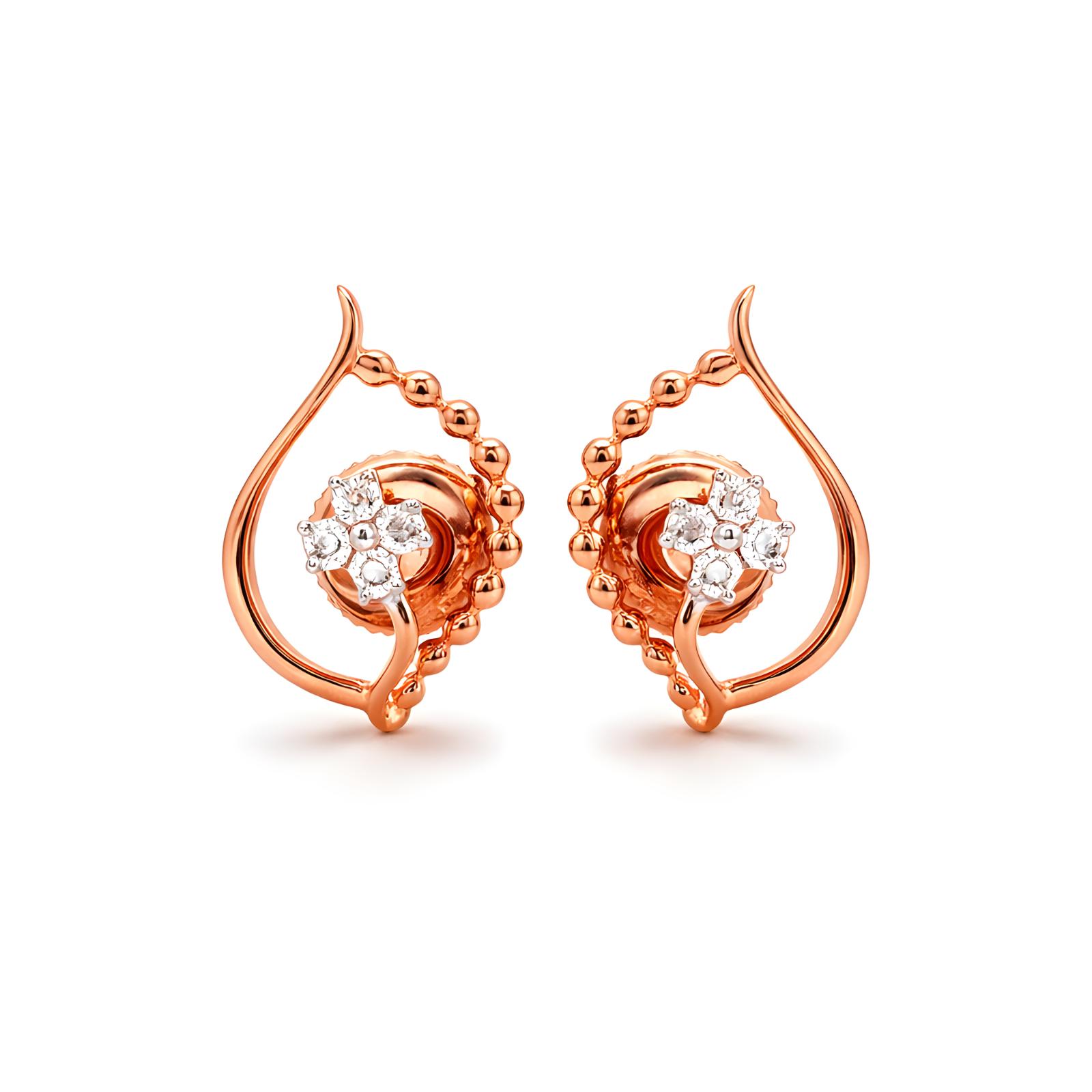 Timeless Sparkle: 14K Gold Natural Diamond Earrings Collection - Image 3