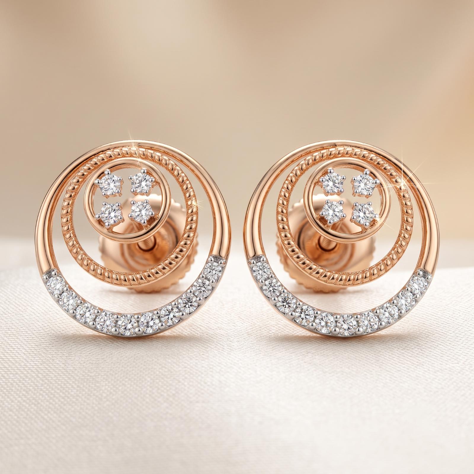 Luxury 14K Gold Diamond Earrings Designed for Modern Elegance