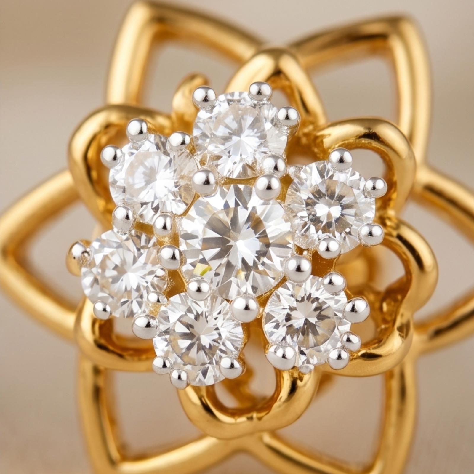Designed to Shine: Natural Diamond Earrings in 14K Gold - Image 2