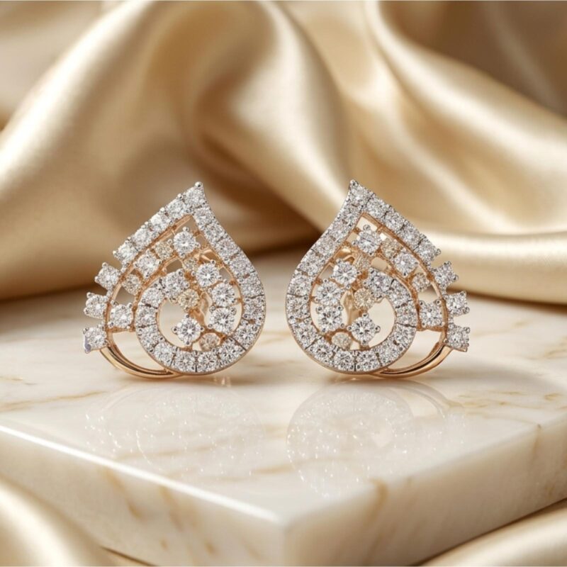 Minimal Glam, Maximum Sparkle ? 14K Diamond Earrings