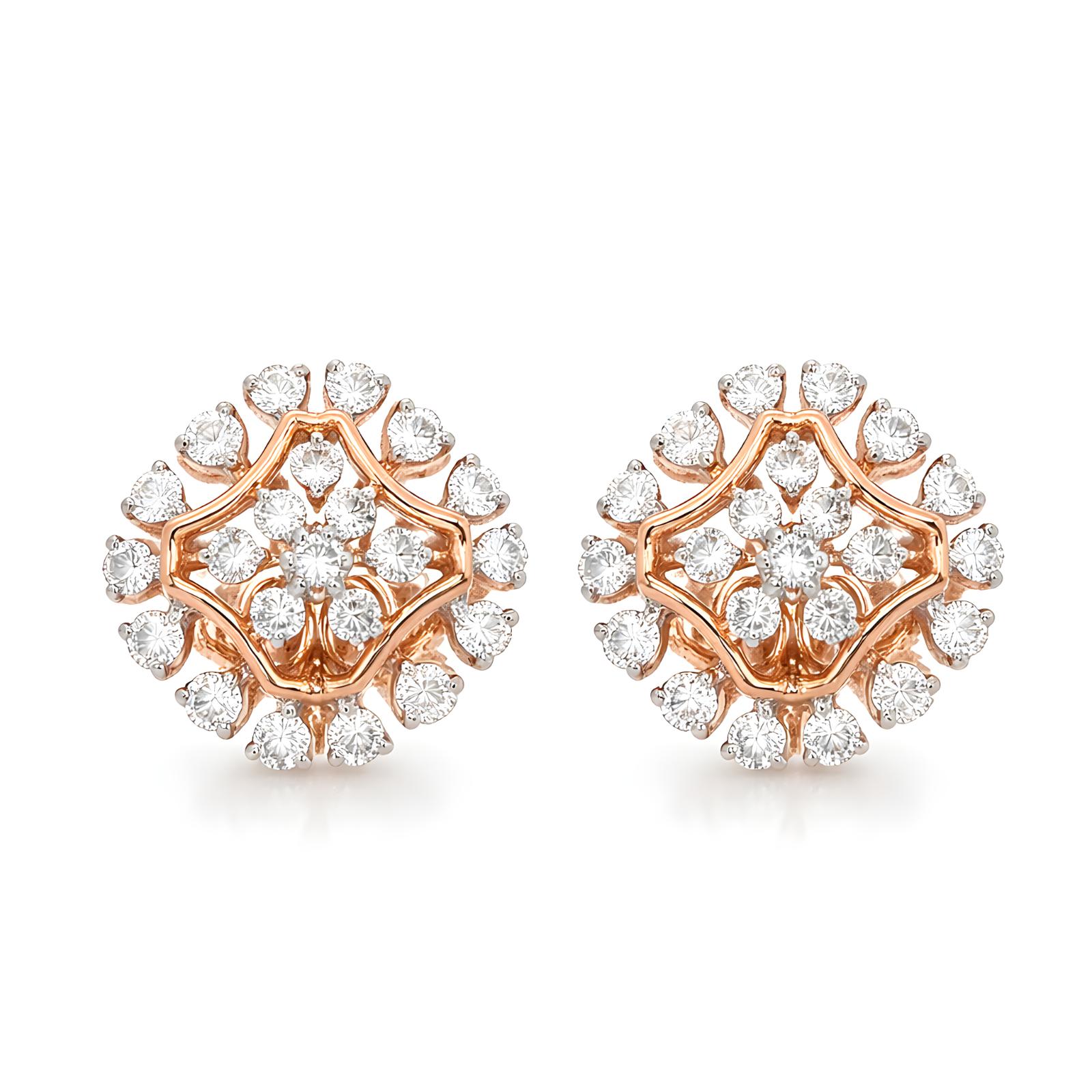 Redefine Elegance with 14K Gold & Natural Diamond Earrings - Image 4