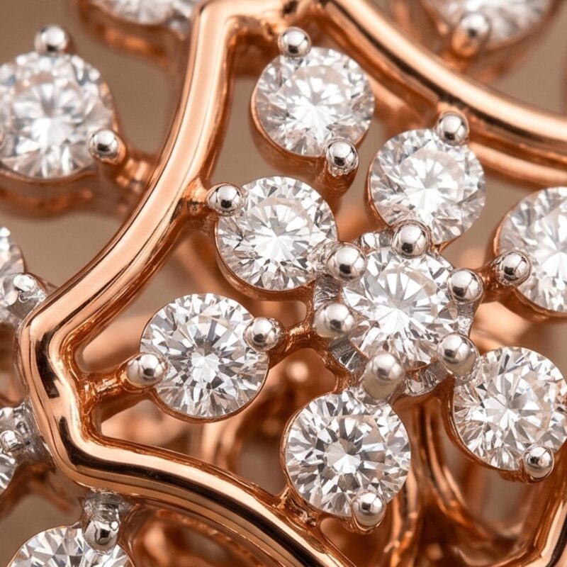 Alternative view of Redefine Elegance with 14K Gold & Natural Diamond Earrings
