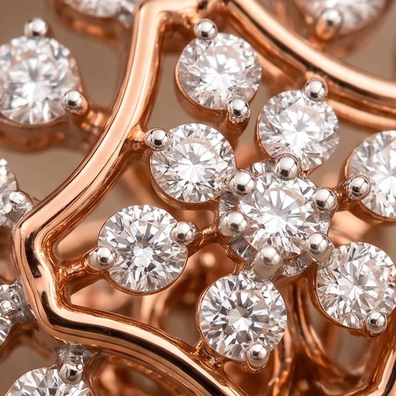 Redefine Elegance with 14K Gold & Natural Diamond Earrings - Image 2
