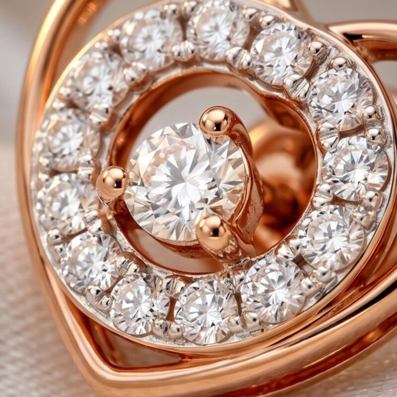 Alternative view of A Touch of Royalty in 14K Gold Natural Diamond Earrings
