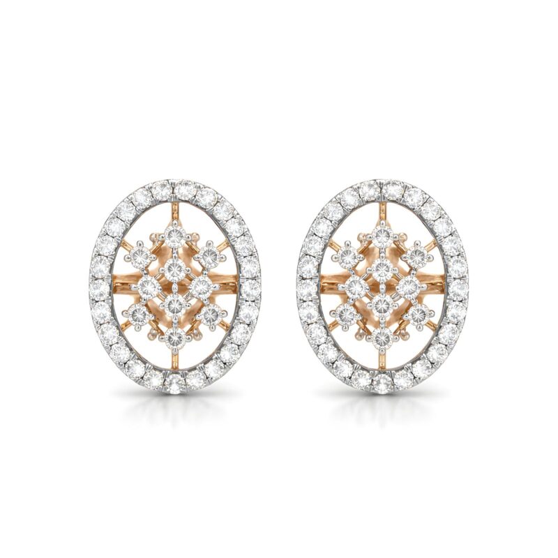 Alternative view of Everyday Luxury with 14K Gold Diamond Earrings
