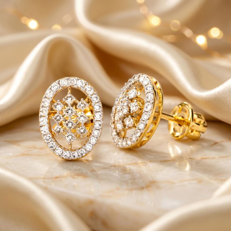 Everyday Luxury with 14K Gold Diamond Earrings