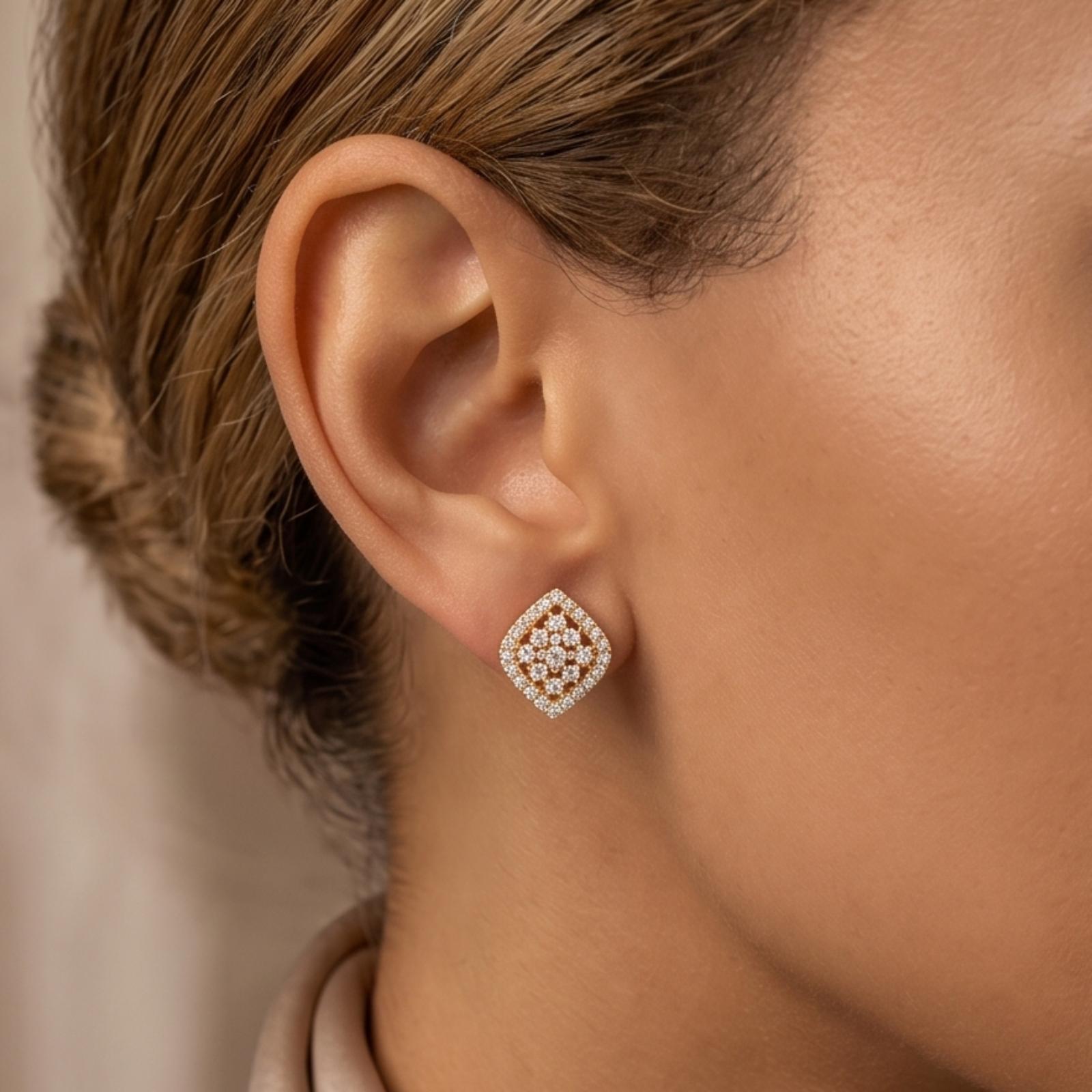 Elevate Your Elegance with Natural Diamond Earrings in 14K Gold - Image 5