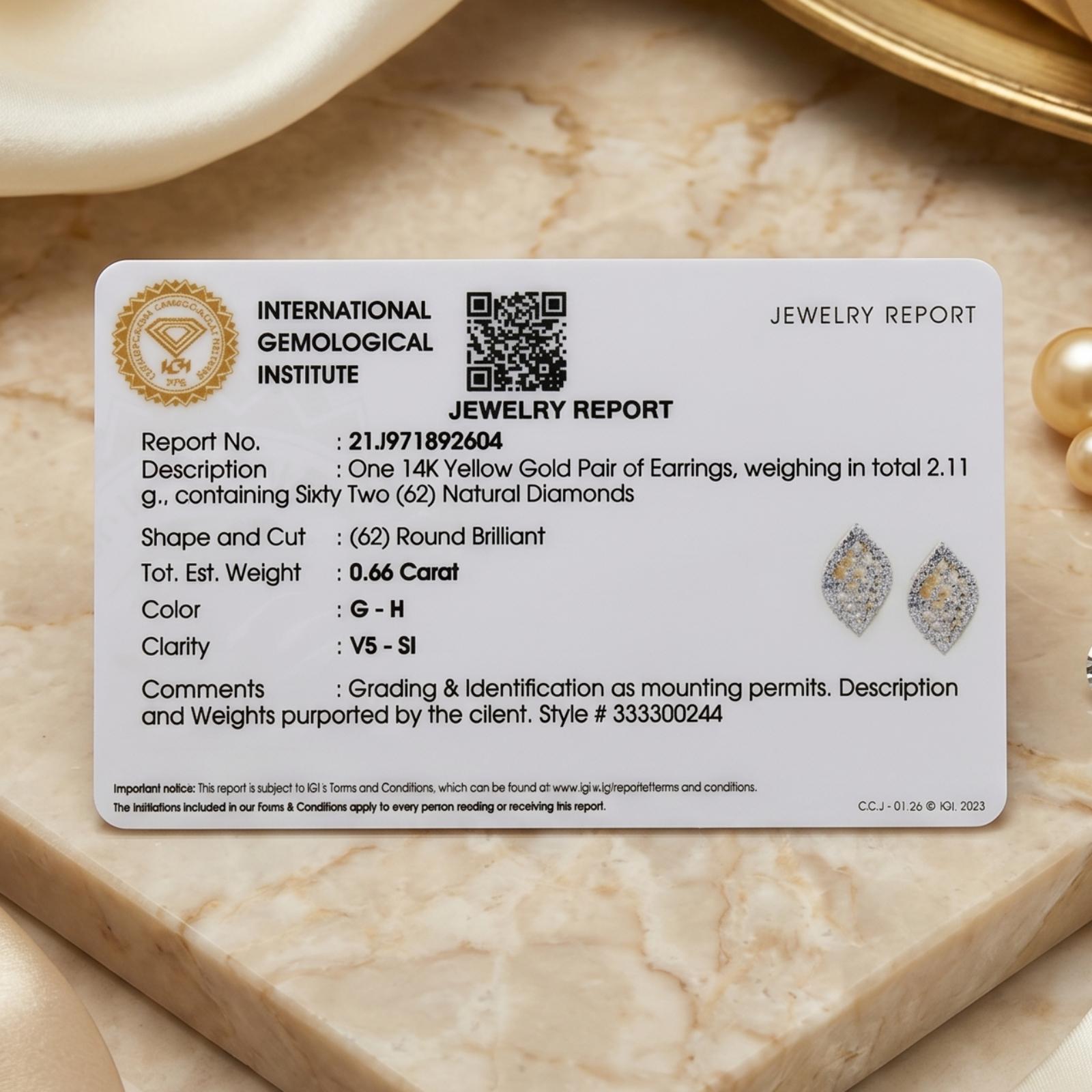 Elevate Your Elegance with Natural Diamond Earrings in 14K Gold - Image 6
