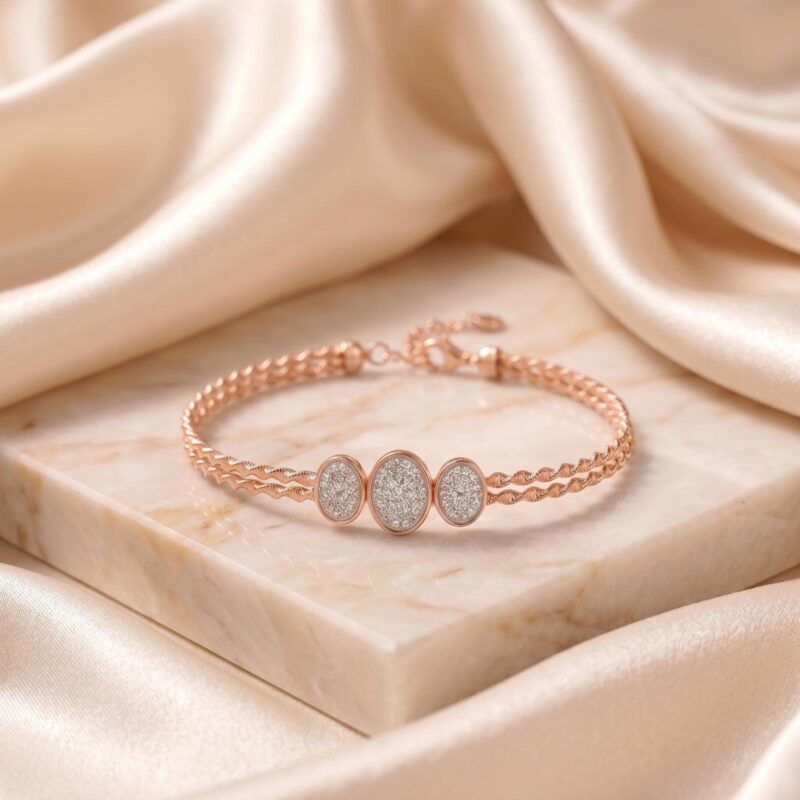 Timeless Elegance Redefined with a 14K Gold Diamond Bangle by Bafleh Jewellery
