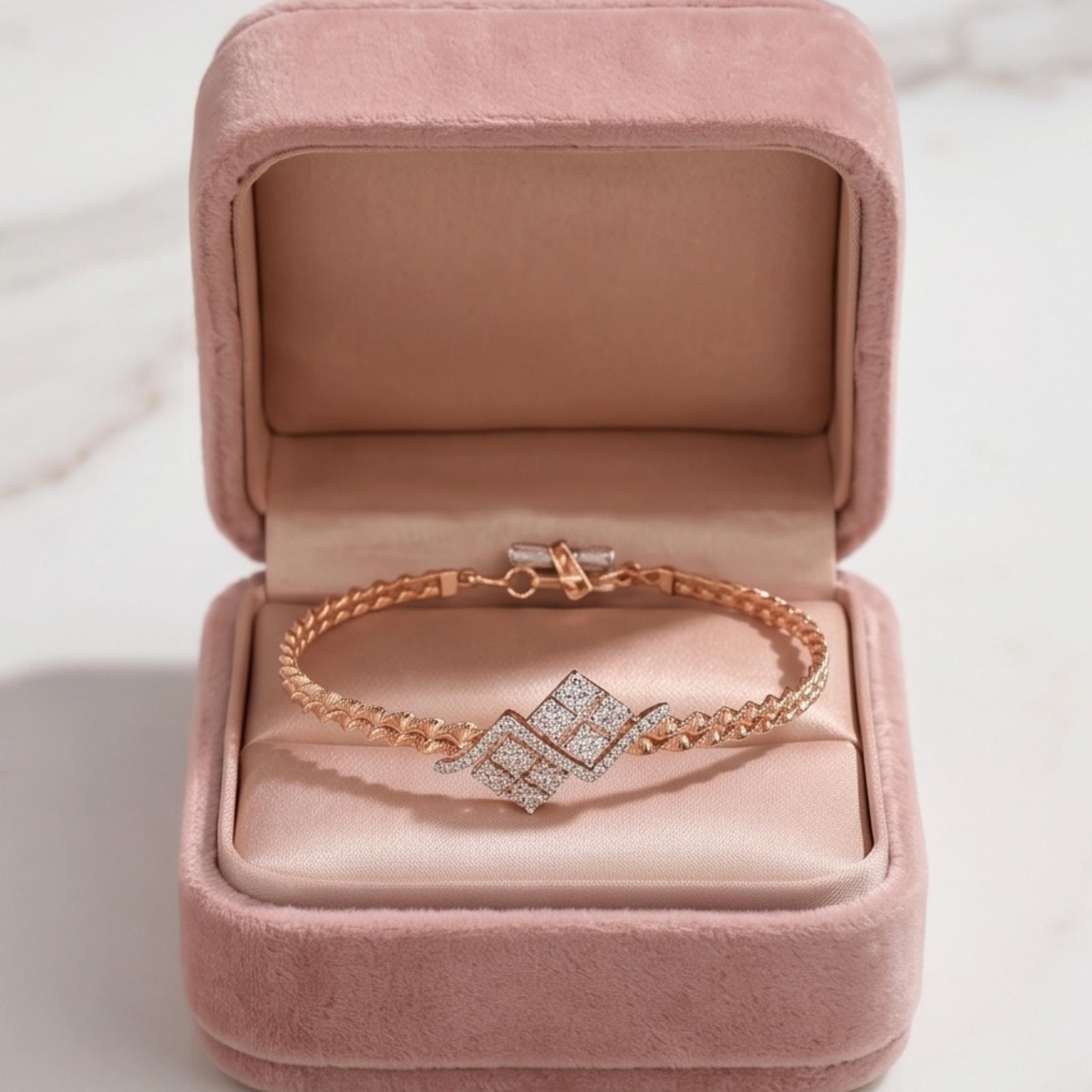 Elegant 14K Gold Diamond Bangle with Certified Natural Diamonds and IDT Certificate by Bafleh Jewellery - Image 4