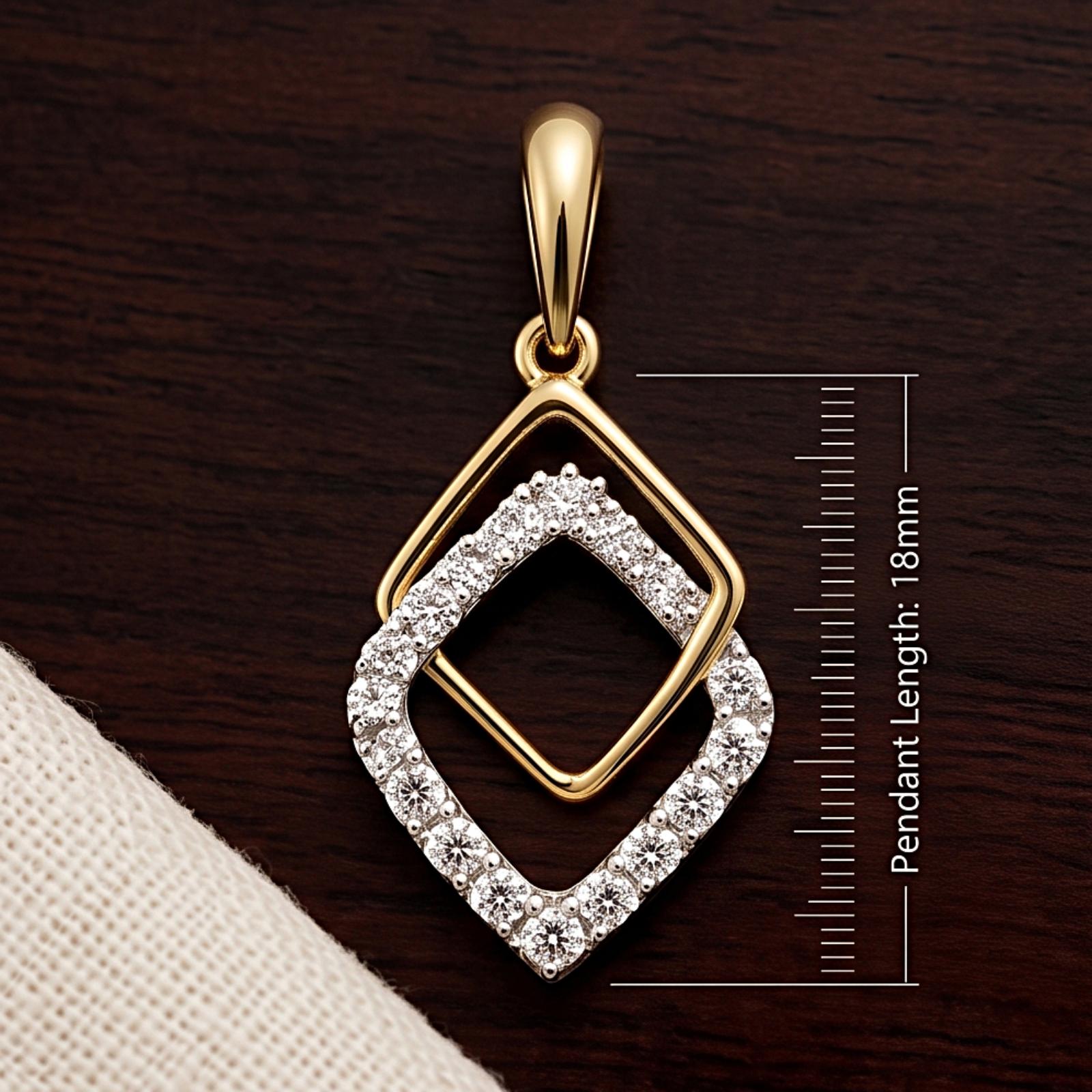 14K Yellow Gold Natural Diamond Pendant by Bafleh Jewellery A Symbol of Timeless Elegance - Image 5