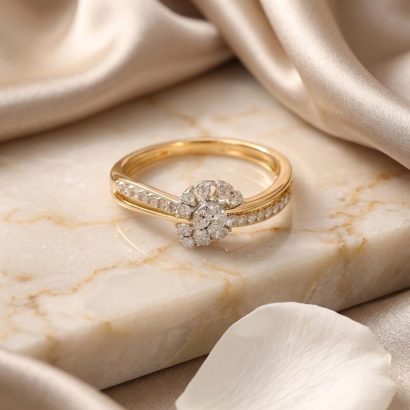 Introducing First Time at Bafleh Jewellery Exquisite New Lounge Collection of 14K Yellow Gold Diamond Rings Crafted for Timeless Luxury and Modern Elegance