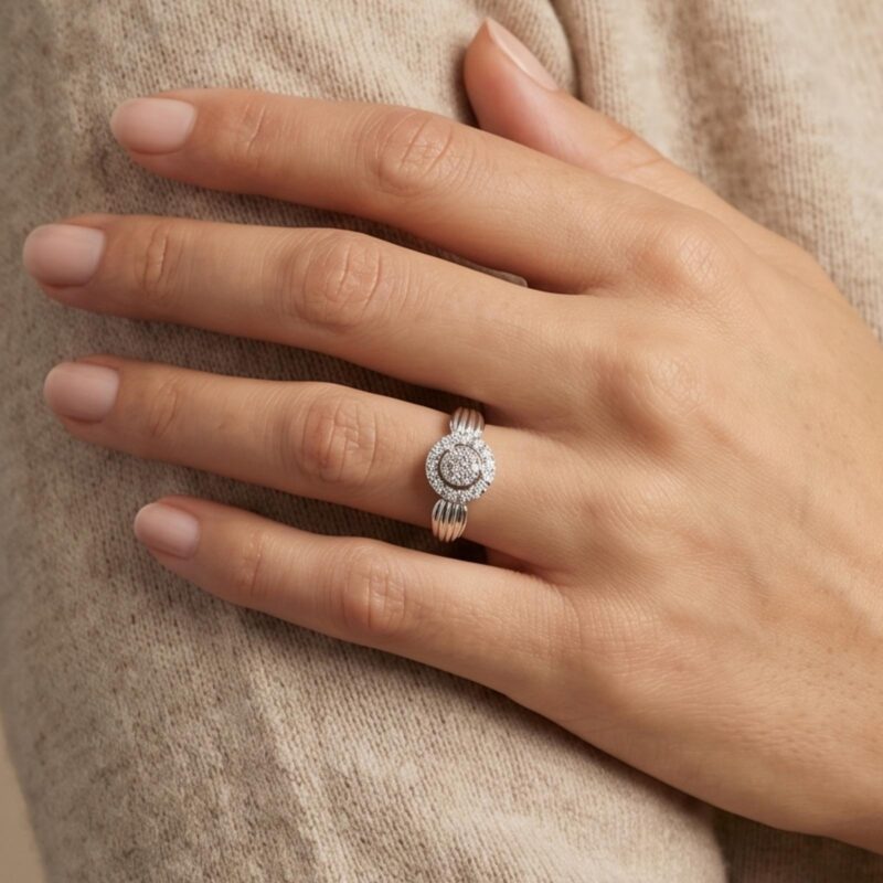 Alternative view of Grace Meets Brilliance Introducing Never-Before-Seen 14K White Gold Diamond Rings Now Available Only at Bafleh Jewellery
