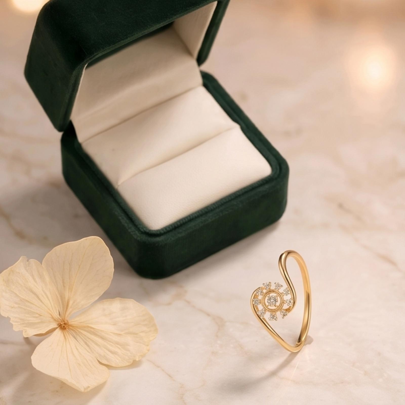 Introducing First-Ever New Launch 14K Yellow Gold Diamond Ring Exclusive at Bafleh Jewellery - Image 3