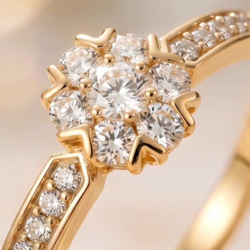 Alternative view of Sparkle in Gold, Shine in Diamond  First Time Launch of 14K Yellow Gold Ring Collection Now at Bafleh Jewellery