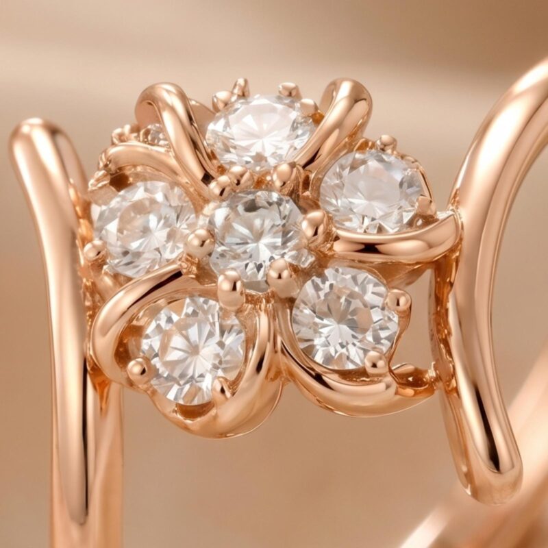 Alternative view of Where Elegance Begins Discover the All-New Lounge Collection of 14K Rose Gold Diamond Rings Now Launched at Bafleh Jewellery