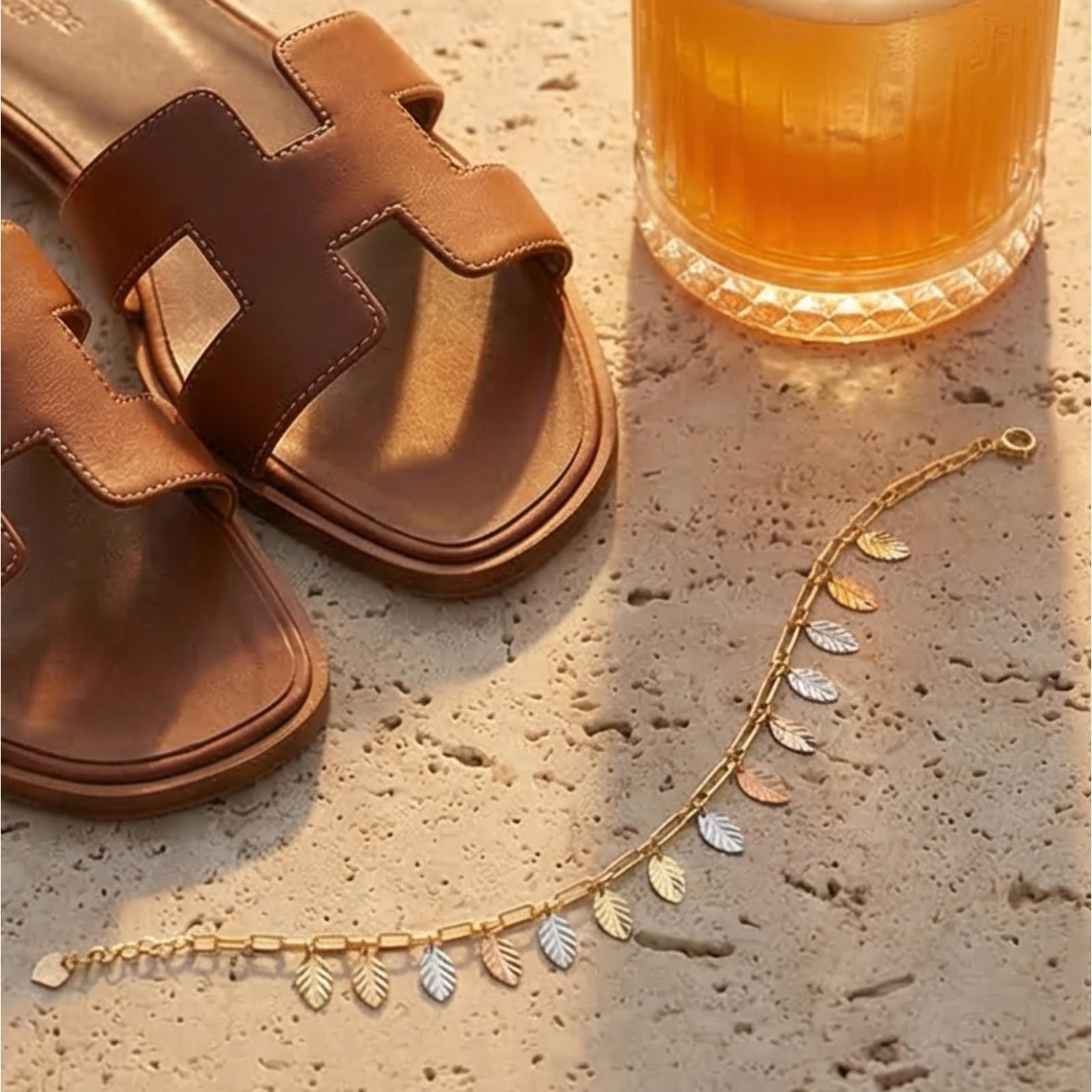 Adorn Your Ankles with the Perfect Blend of Luxury and Sophistication 18K Gold Anklets - Image 4