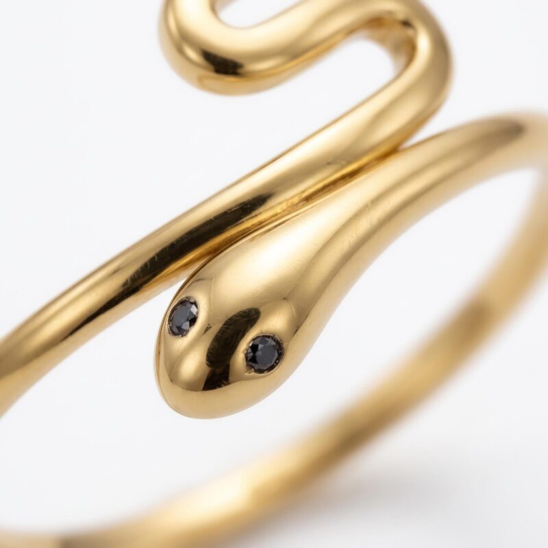 Alternative view of 18K Gold Snake Adjustable Style Ring