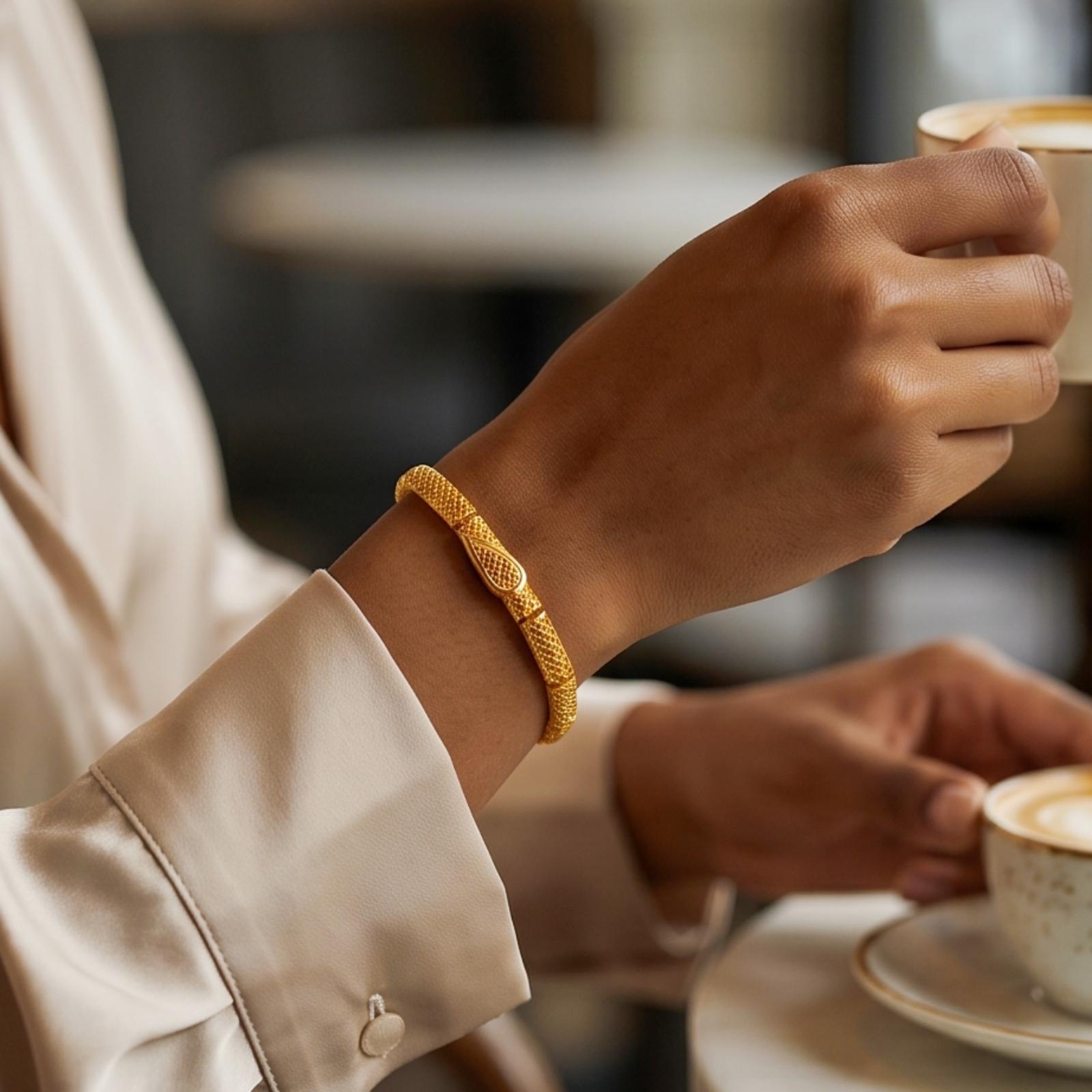 Find the ultimate expression of pure 21K gold craftsmanship designed for the modern connoisseur by Bafleh Jewellery. - Image 3