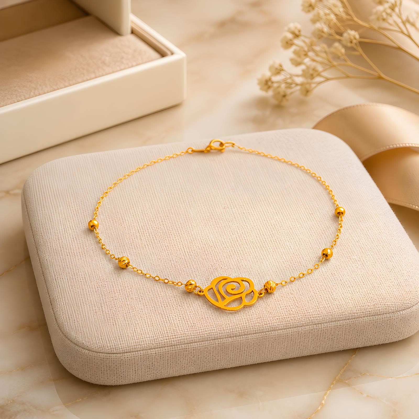 Upgrade your everyday style with Sleek Lightweight 21K Gold Bracelets and Modern Charms by Bafleh Jewellery. - Image 3