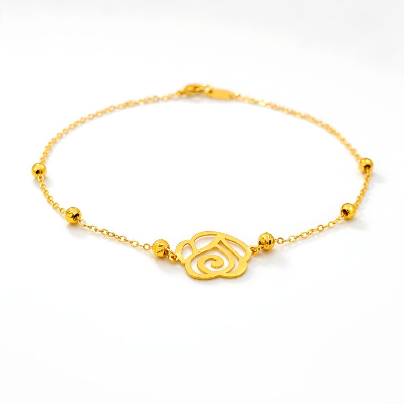 Upgrade your everyday style with Sleek Lightweight 21K Gold Bracelets and Modern Charms by Bafleh Jewellery.