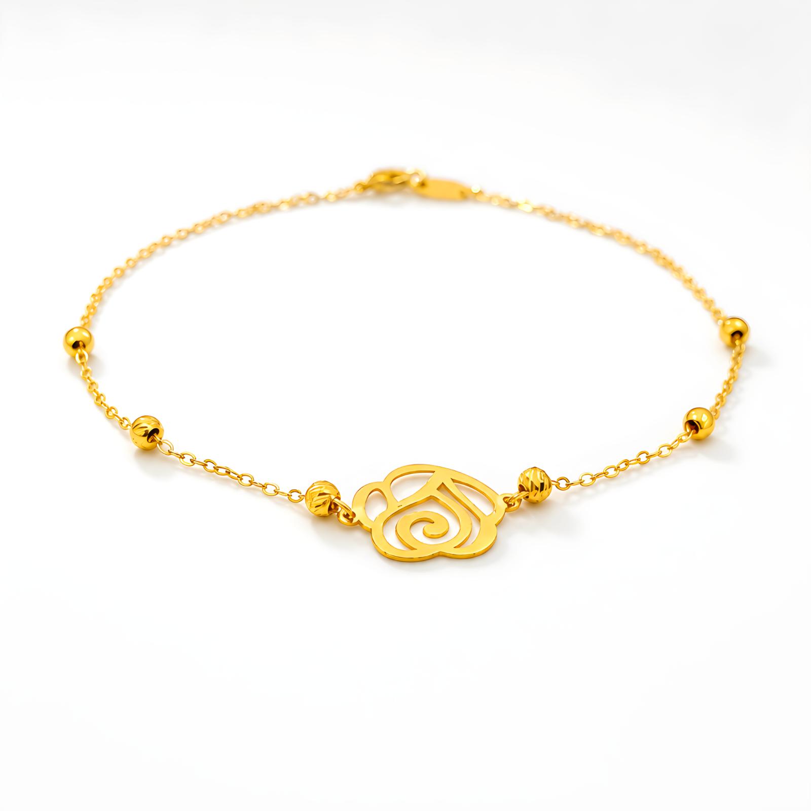 Upgrade your everyday style with Sleek Lightweight 21K Gold Bracelets and Modern Charms by Bafleh Jewellery.