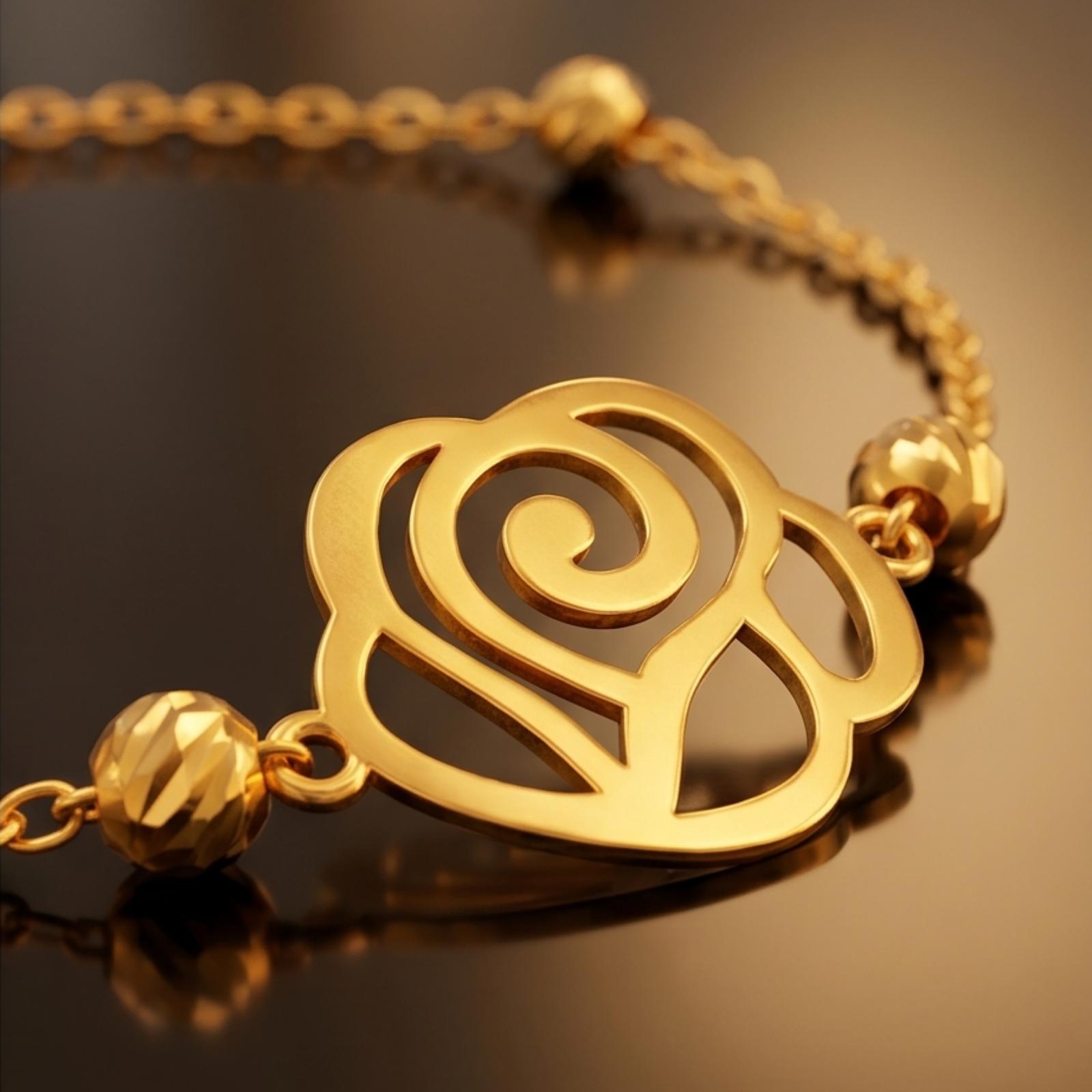 Upgrade your everyday style with Sleek Lightweight 21K Gold Bracelets and Modern Charms by Bafleh Jewellery. - Image 2