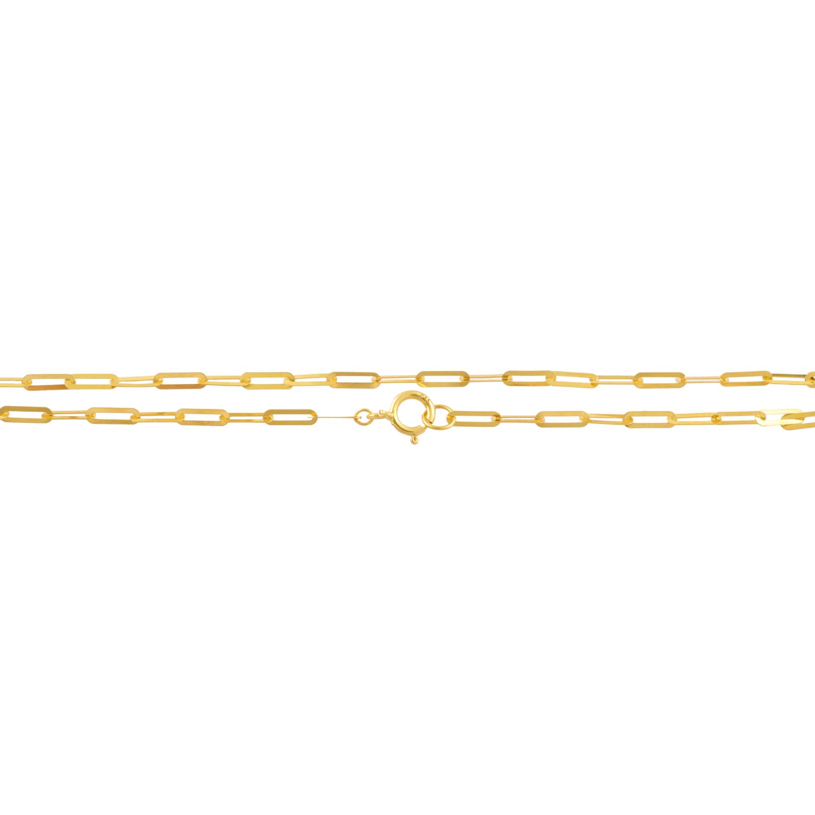 Bafleh 21K Yellow Gold Paperclip Link Chain - Image 3