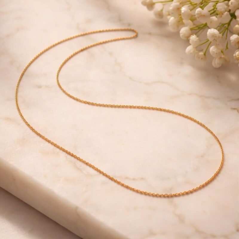 Alternative view of A Statement of Grace and Gold: Unveil the Brilliance of 18K Gold Chains from Bafleh Jewellery