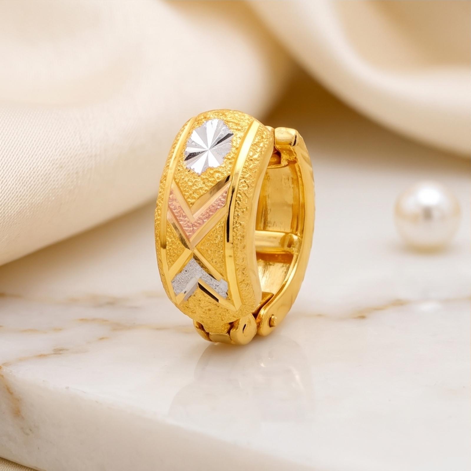 Delicate Floral Art in 22KT Gold ? Signature Earrings by Bafleh Jewellery - Image 4