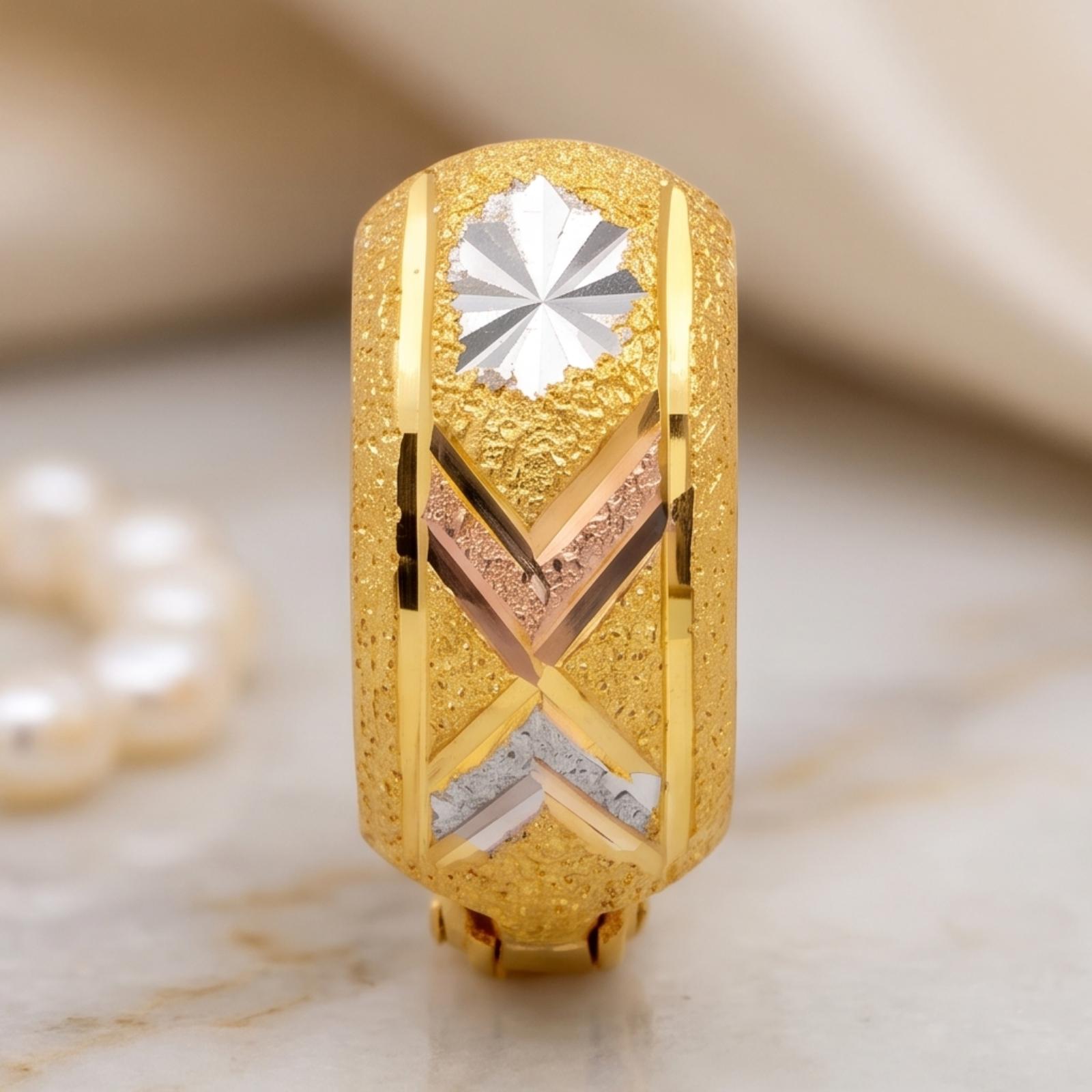 Delicate Floral Art in 22KT Gold ? Signature Earrings by Bafleh Jewellery - Image 6
