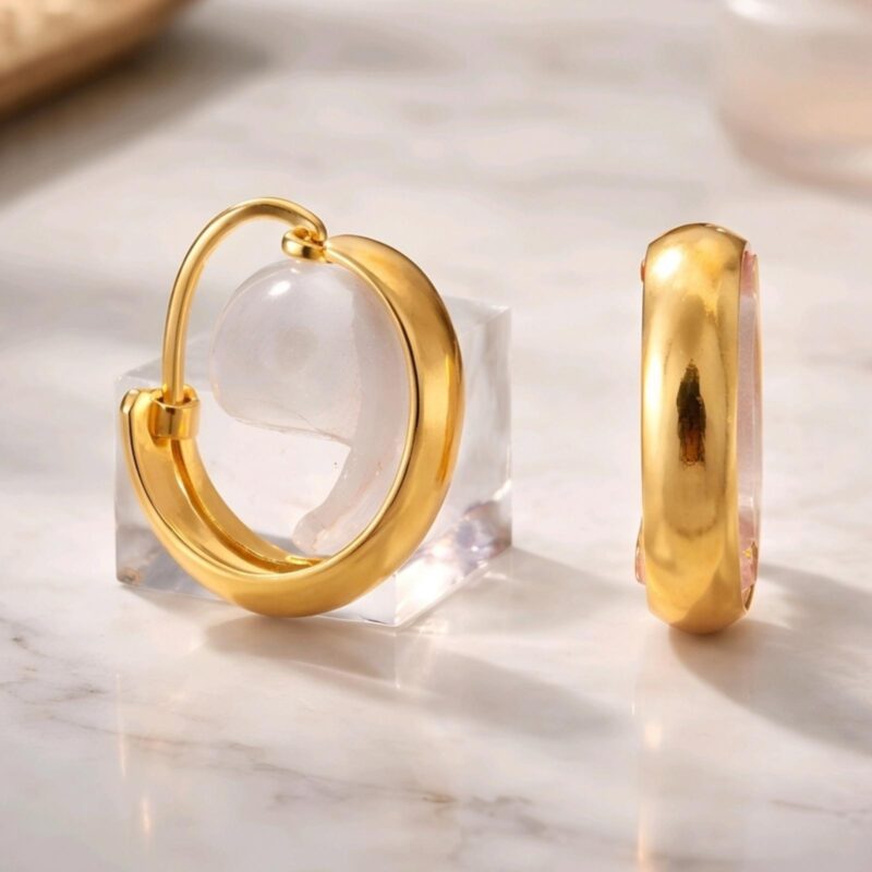Discover unmatched craftsmanship and brilliance in 22K gold earrings by Bafleh Jewellery