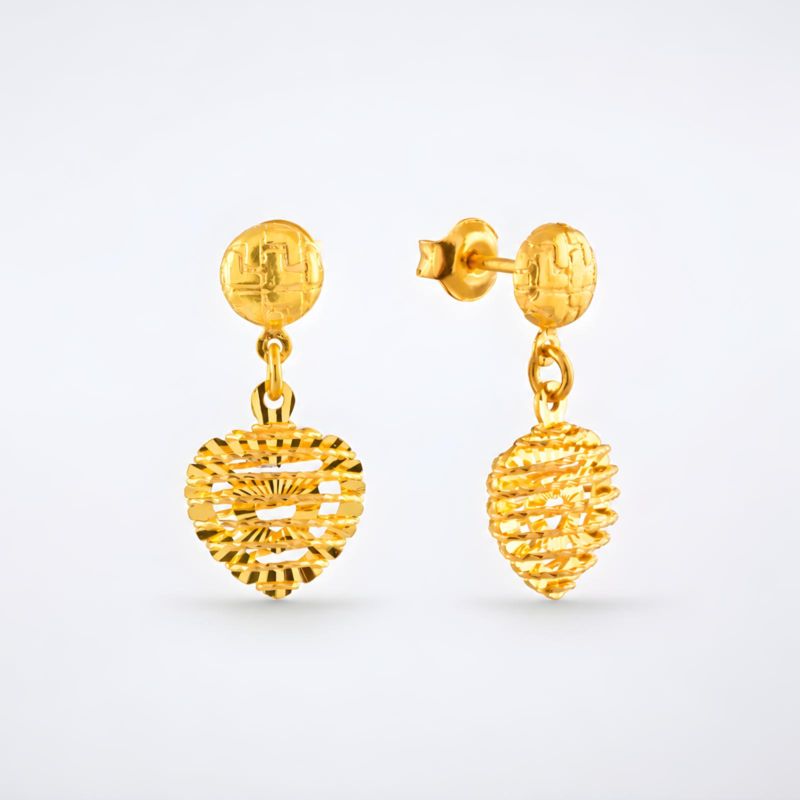 Bafleh Jewellery 22K Gold Earrings Crafted for Pure Elegance - Image 4