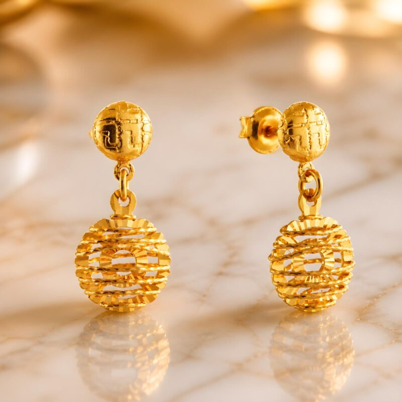 Elegant 22K Gold Earrings for Every Occasion by Bafleh Jewellery