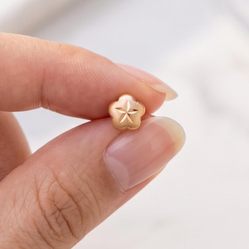 Alternative view of Redefine elegance with intricately designed 22K gold earrings crafted for modern women