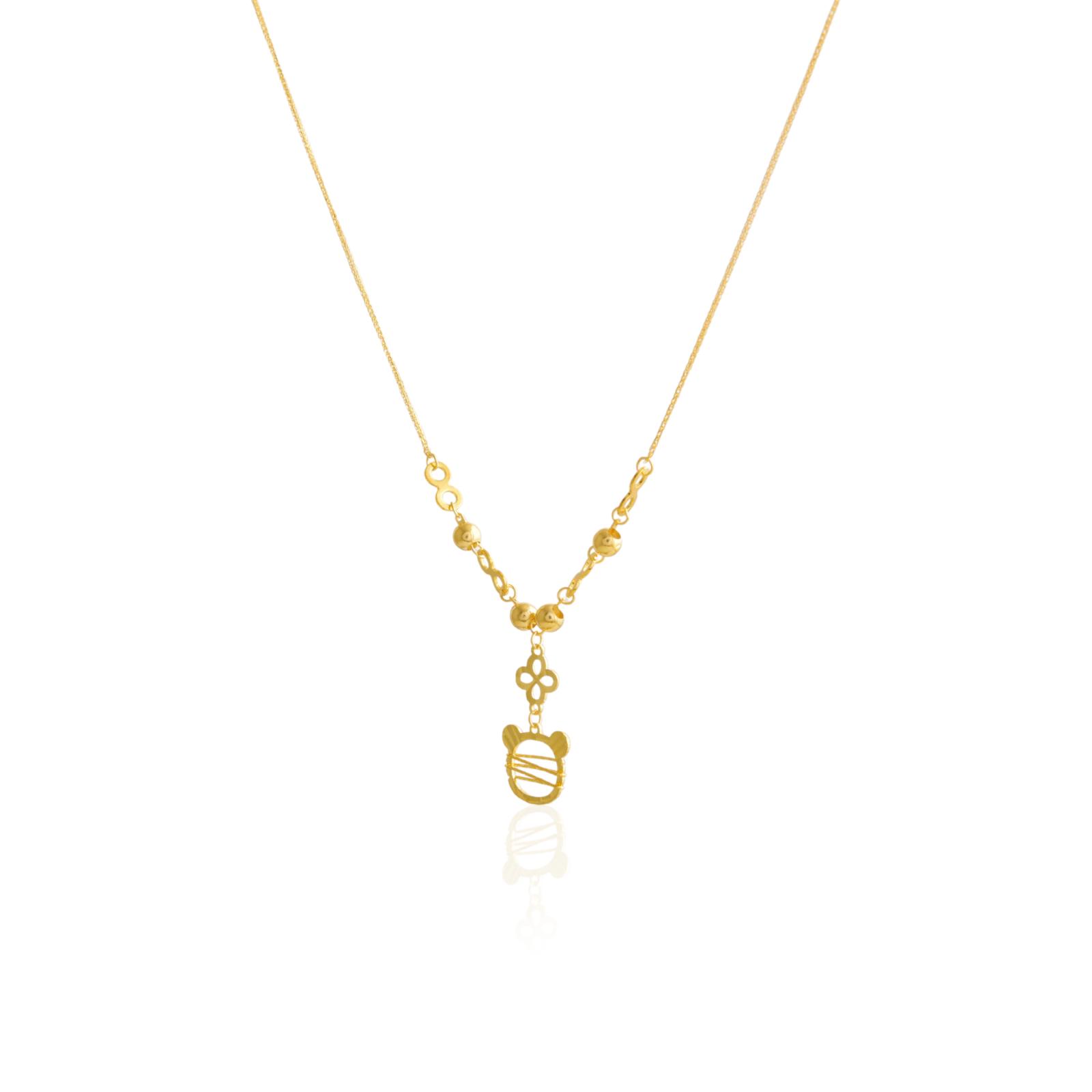 Experience Timeless Beauty with 18K Gold Lightweight Necklaces Only at Bafleh Jewellery - Image 3