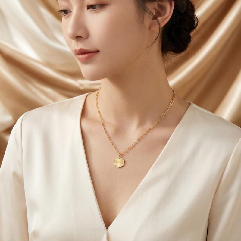 Alternative view of Timeless 22K Gold Necklace by Bafleh Jewellery  A Celebration of Tradition