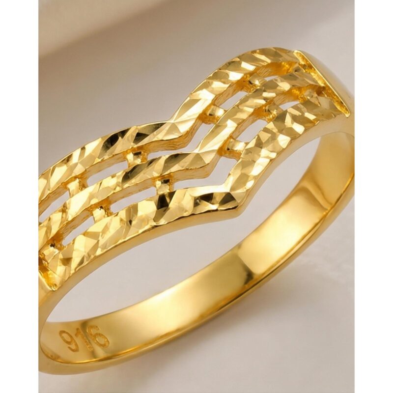 Alternative view of True Gold Sophistication  Luxury 22KT Stylish Gold Ring Collections by Bafleh Jewellery