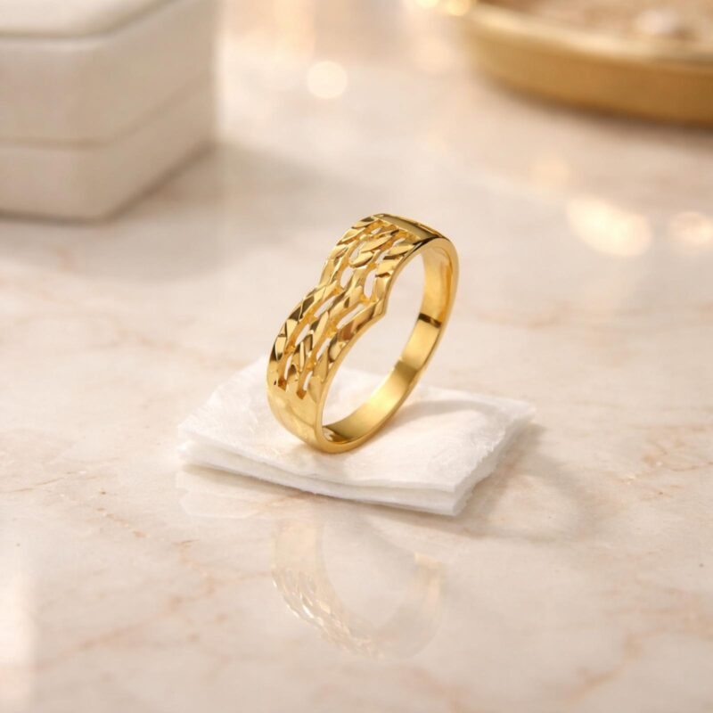 True Gold Sophistication  Luxury 22KT Stylish Gold Ring Collections by Bafleh Jewellery