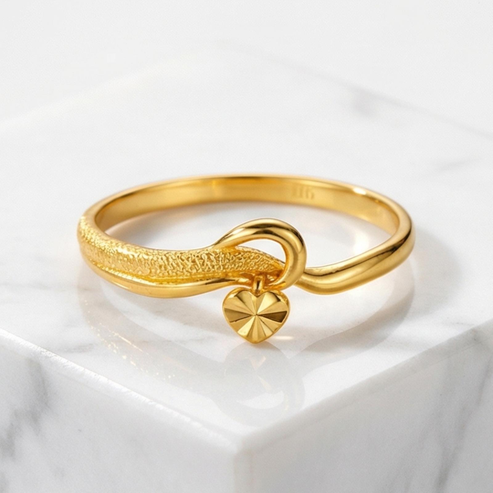 Subtle Luxury Beautifully Crafted 22KT Lightweight Gold Ring by Bafleh Jewellery