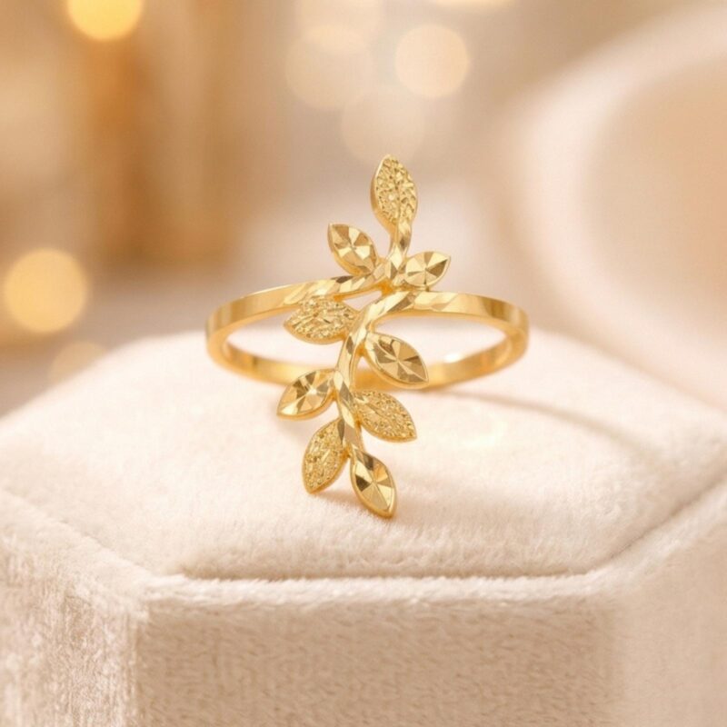 Elegant by Nature 22KT Gold Ring of Timeless Royal Charm by Bafleh Jewellery