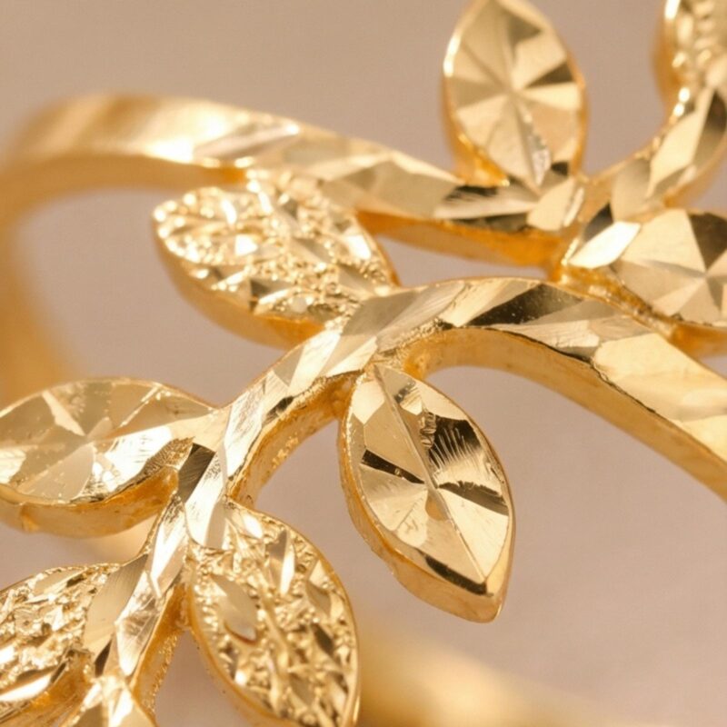 Alternative view of Elegant by Nature 22KT Gold Ring of Timeless Royal Charm by Bafleh Jewellery