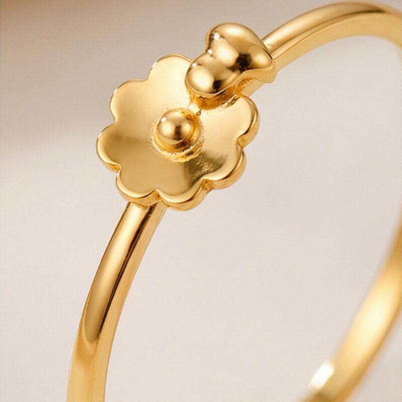 Alternative view of Refined Radiance  Sophisticated 22KT Light weight Gold Ring Design by Bafleh Jewellery