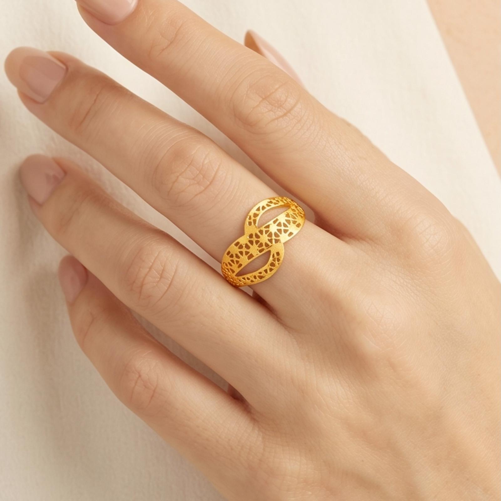 Lightweight 21K Gold Rings Crafted for Every Occasion Bafleh Jewellery - Image 3