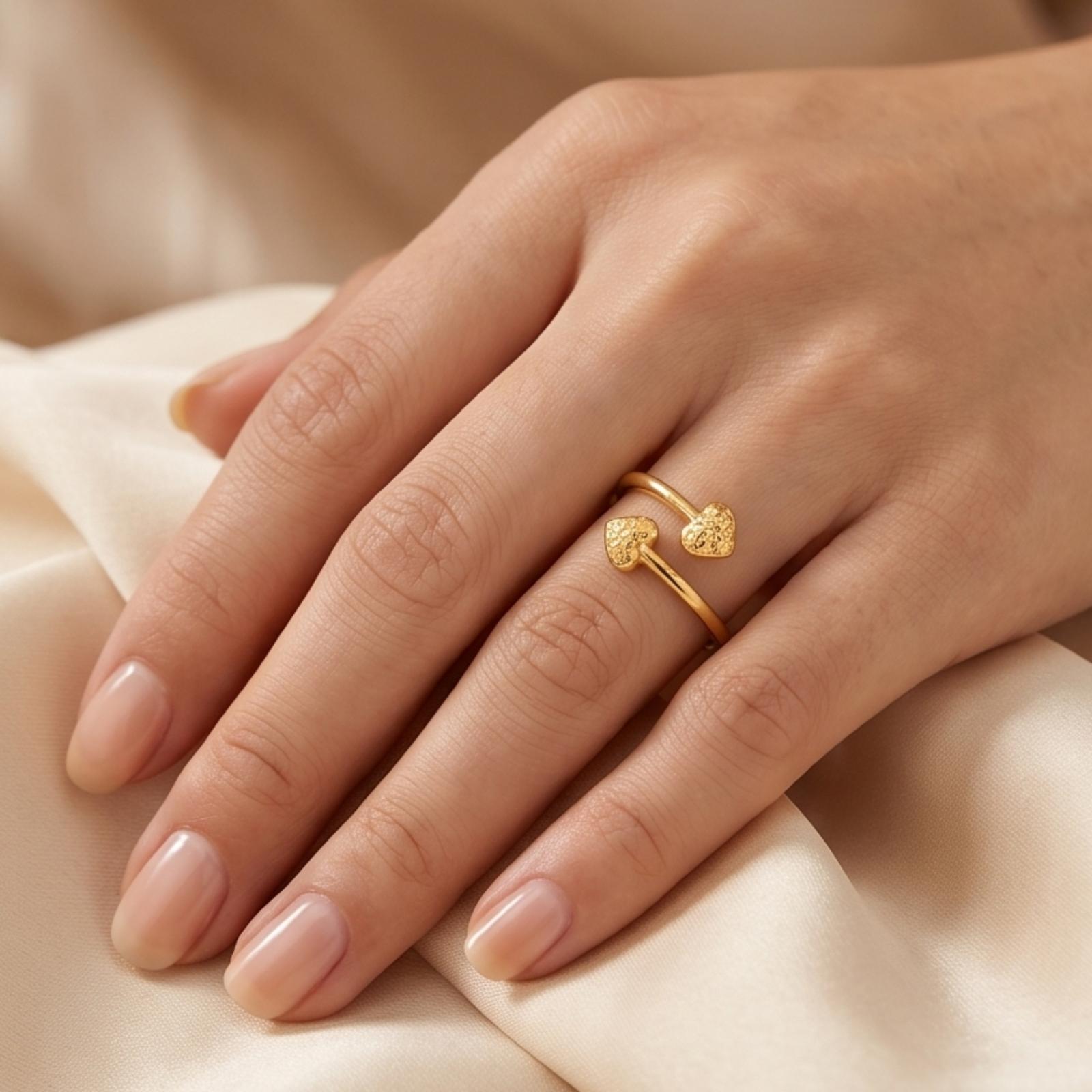 Elegant 18K Light weight Gold Rings Style & Comfort Collection by Bafleh Jewellery - Image 4