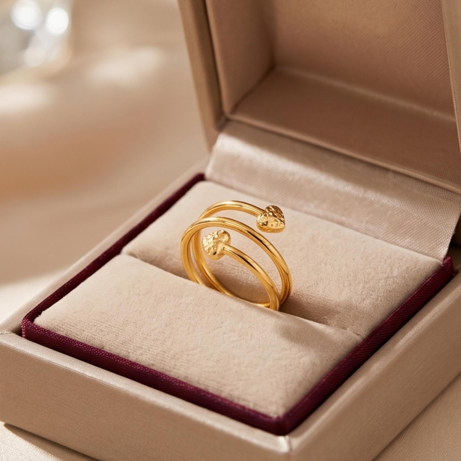 Elegant 18K Light weight Gold Rings Style & Comfort Collection by Bafleh Jewellery - Image 3