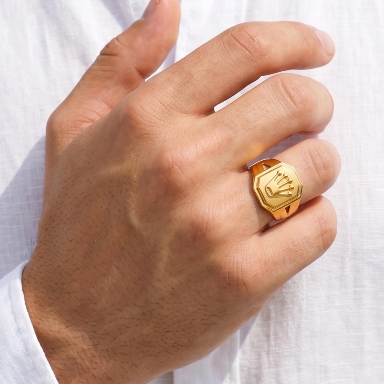 Premium 21K Gold Men Ring Collection Crafted for Modern Elegance - Image 3