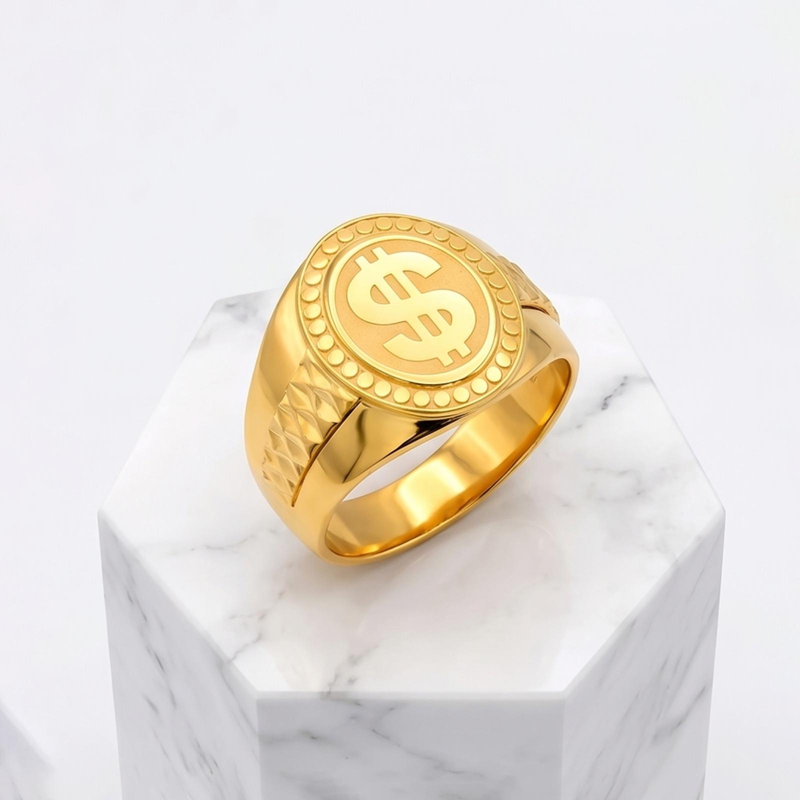Elegant 21K Gold Ring for Men Exclusive Collection by Bafleh Jewellery
