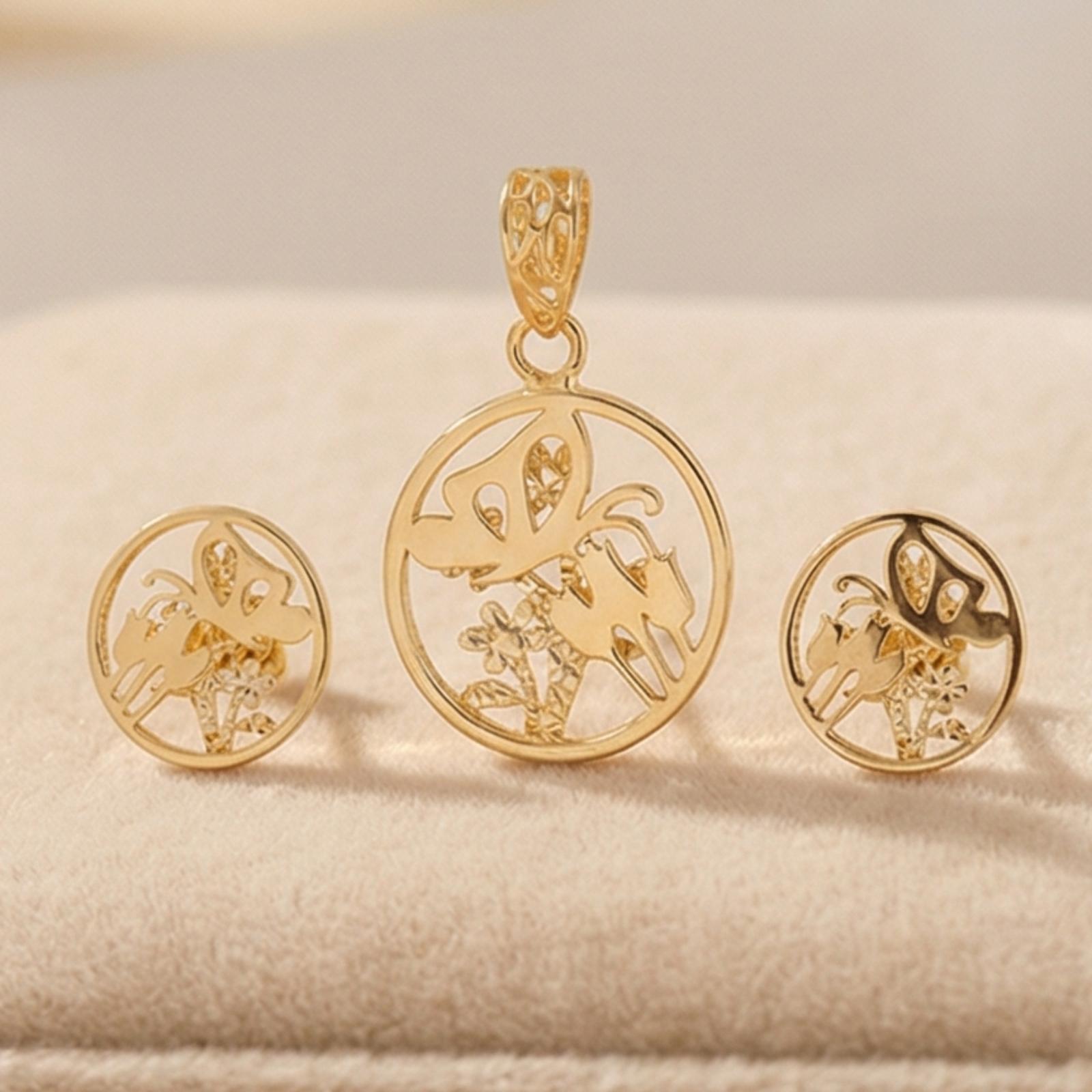 Premium Lightweight 18K Gold Pendant Set for Effortless Elegance and Comfortable Wear - Image 6