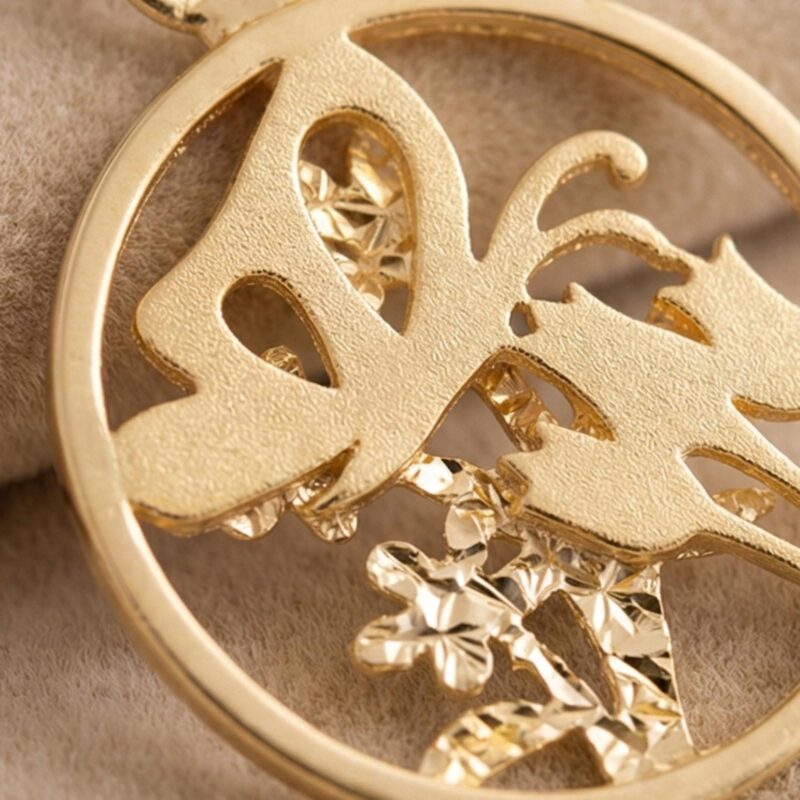 Alternative view of Premium Lightweight 18K Gold Pendant Set for Effortless Elegance and Comfortable Wear